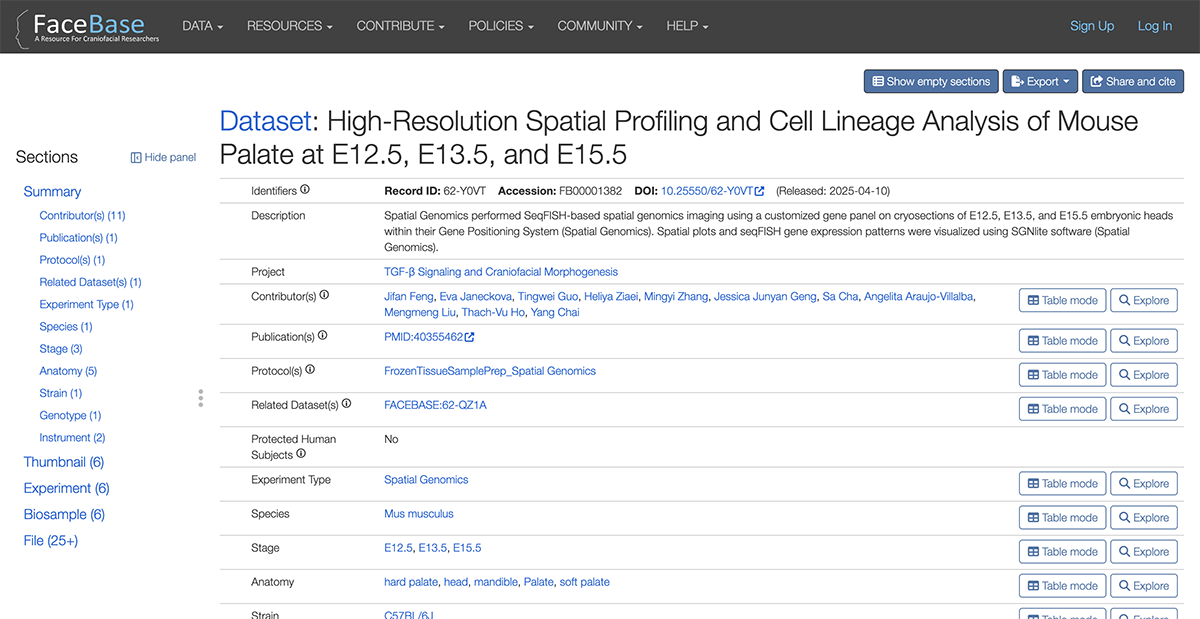 screenshot of a record page showing summary metadata and related sections.